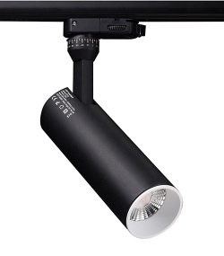 LED Schienenstrahler Star Track mini schwarz, weißer Reflektorring